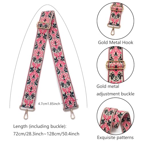 Image of Purse Straps Replacement Crossbody - Adjustable Bag Strap for Purses, Wide Shoulder Strap for Women Guitar Purses