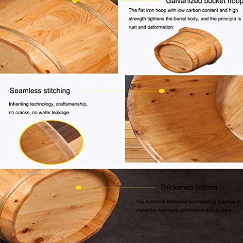 Barril de madera para spa de pies para adultos miniatura 7