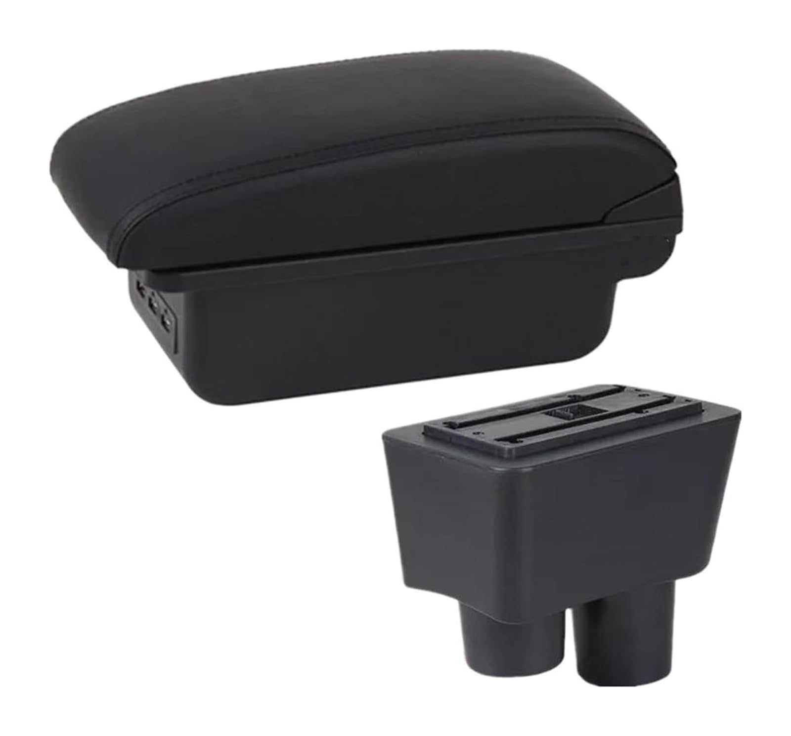 Hckclmbmzw B2 Black Line 3Usb For Nissan For Almera For Versa Car Armrest Box Central Storage Retrofit Interior Accessories Car Armrest Center Console(B2 Black Line 3Usb)
