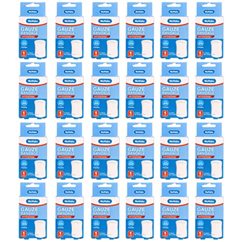 24 Rolls Gauze Bandage Medical Wrap Cloth Pads Flexible Surgical Tape 3