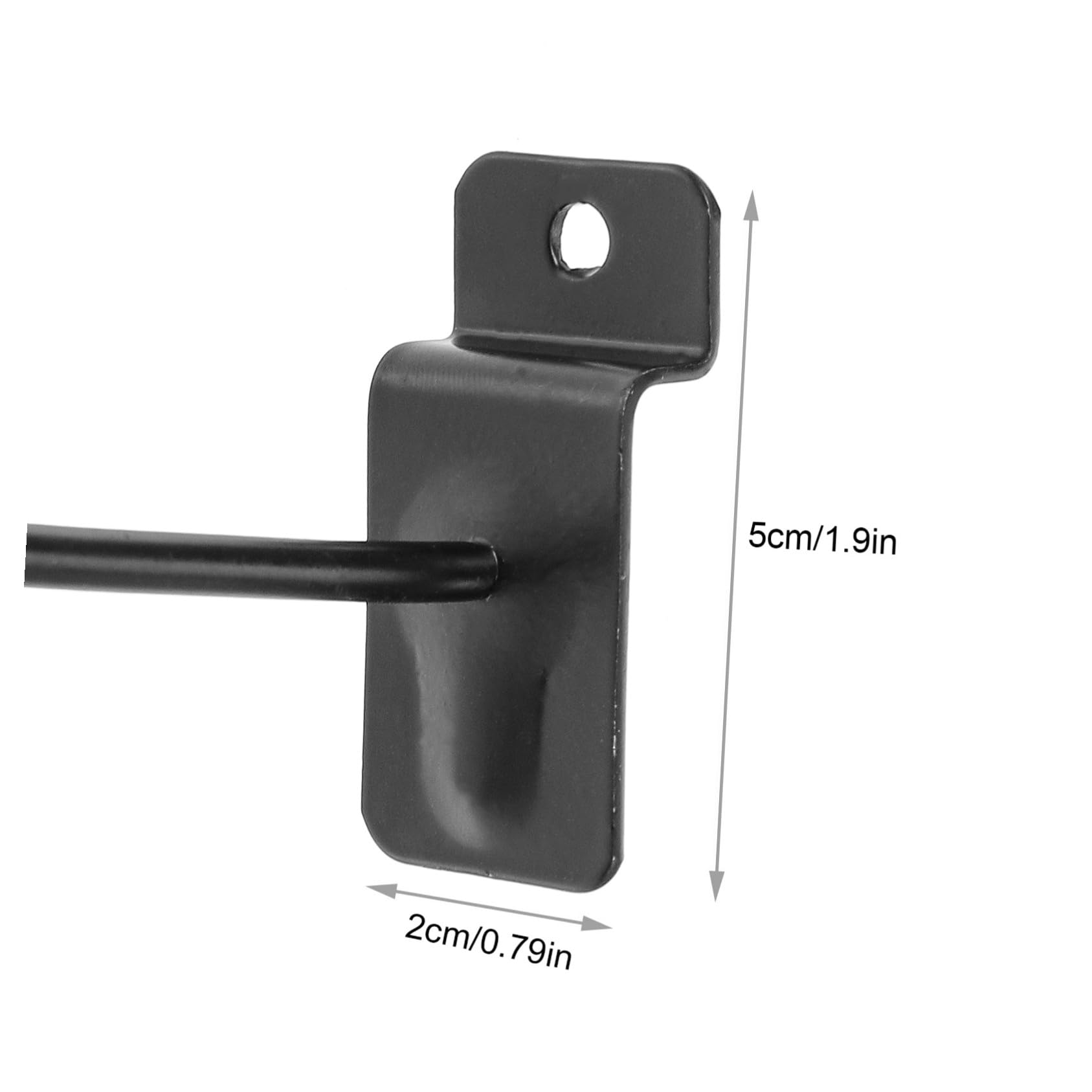 Ganci per Pannello Forato 50 Pezzi in Ferro Nero per Gioielli e Filati | Gancio Dritto, Misura 10cm, Leggero e Antiscivolo, Esposizione su Scaffali, Confezione da 50