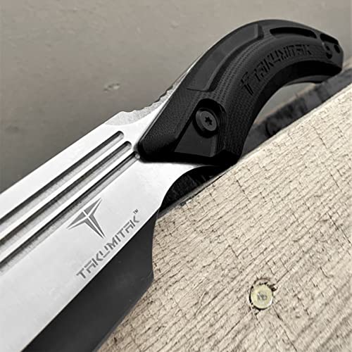 Tactical Knife Hunting Knife Survival Knife D2 Straight Back Blade G10 Handle Kydex Sheath Molle Clip Fixed Blade Knives Camping Accessories Camping Gear Survival Kit Survival Gear And Equipment Tactical Gear Hunting Gear Edc Knife Edc Gear 82569 (Silver) #TOP6