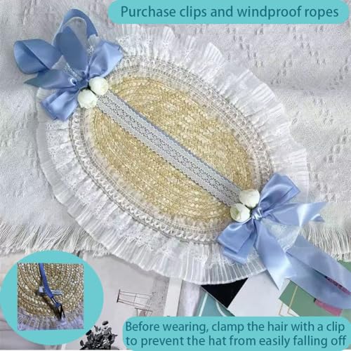 Sombrero Victoriano para Mujer con Lazo y Flores miniatura 2