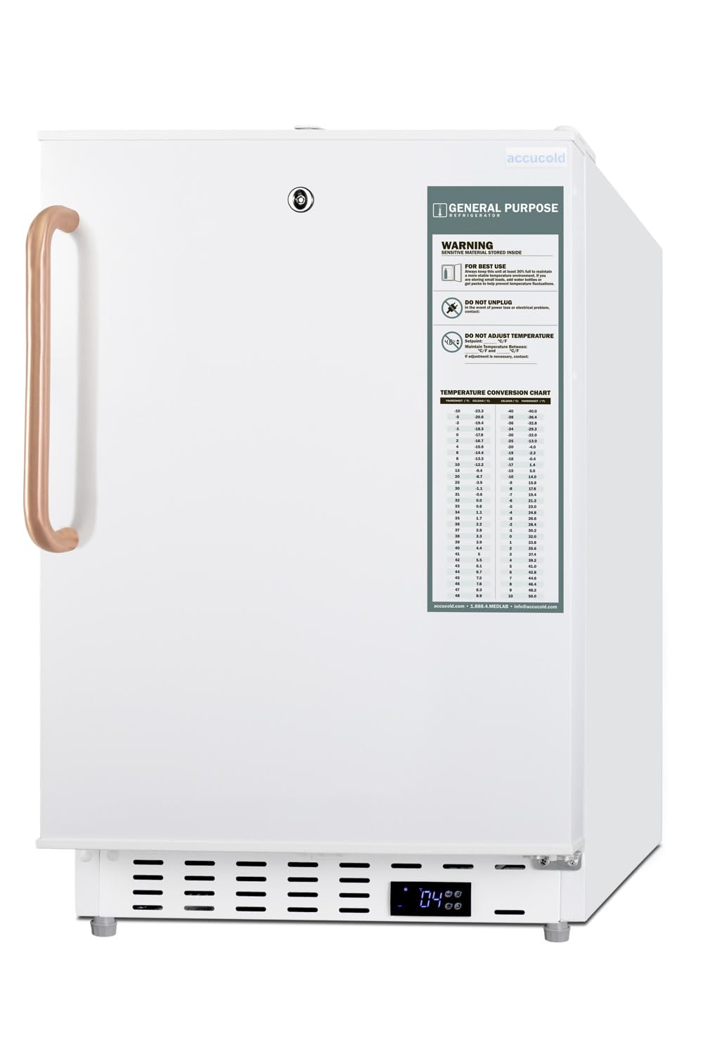Summit Appliance ADA404REFSSTBC 20" Wide Built-In All-Refrigerator, ADA Compliant, Factory-installed Lock, 3.32 cu.ft Capacity, Adjustable Shelves, Open Door Alarm, Automatic Defrost on Fridge.com