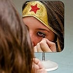 YEAKE Adjustable Flexible Gooseneck Makeup Mirror,360°Rotation Folding Portable Desk Vanity Mirror with Stand Shower Shaving Cosmetic Mirror Square - Image 5