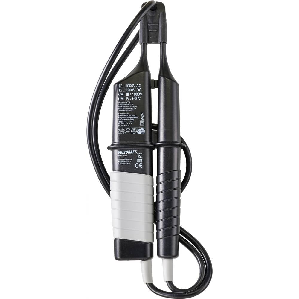 Probador de voltaje de 2 polos VOLTCRAFT VC-65 SE CAT III 1000 V, CAT IV 600 V Acústico, LCD, LED
