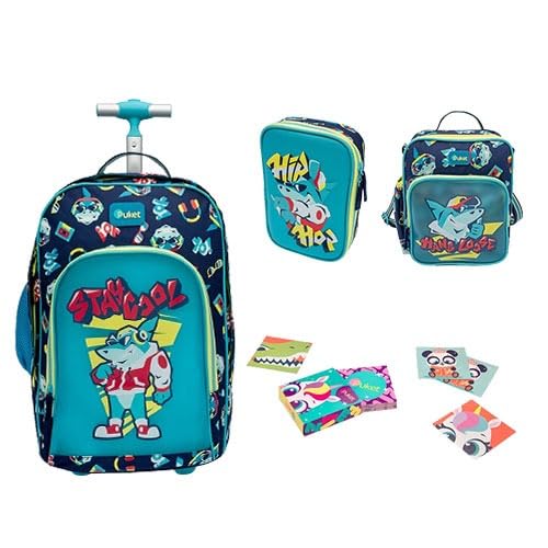 Kit Mochila Com Rodinhas Grande Tubarão Hip Hop Puket