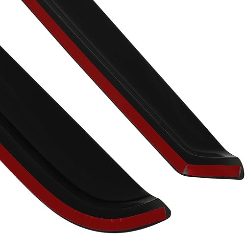 Miniatura 9 de OCPTY Viseras de ventana para Cadillac Escalade 2002-2006, protectores de lluvia adhesivos, deflectores de ventana lateral, 4 piezas (2 piezas para