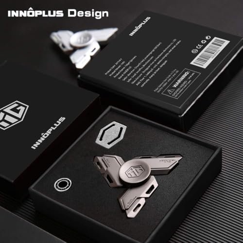 Fidget Spinners, Fidget Spinner Gifts for Adults, Stress Anxiety ADHD Relief Figets Toy, Metal Finger Hand Spinner Toy with Luminous Light, Spinner Absorb Solar Light Then Release in Dark