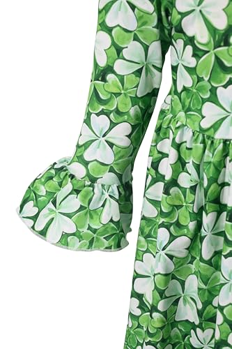 Image of Girls Long Sleeve Ruffled Dresses for Toddlers and Kids