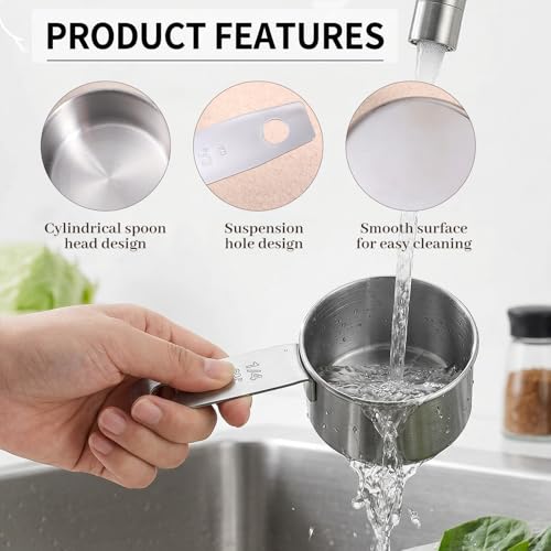 Medidor 1/4 Taza 60 ml Acero Inoxidable 2 Pcs miniatura 3