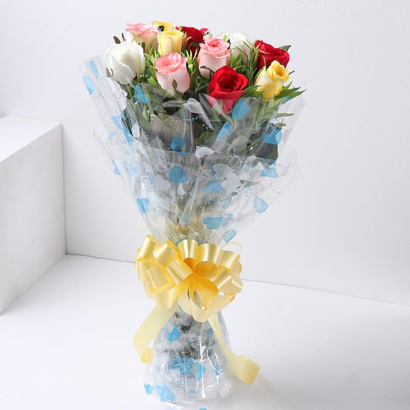 FlowerAura Premium Fresh Live Flower Bouquet of Set of 6 Silky Mix Roses In Designer Packing Gift For Birthday | Anniversary | Romantic Surprise | Women’s Day | Mother’s Day (Same Day Delivery) FlowerAura Premium Fresh Live Flower Bouquet of Set of 6 Silky Mix Roses In Designer Packing Gift For Birthday | Anniversary | Romantic Surprise | Women’s Day | Mother’s Day (Same Day Delivery)
