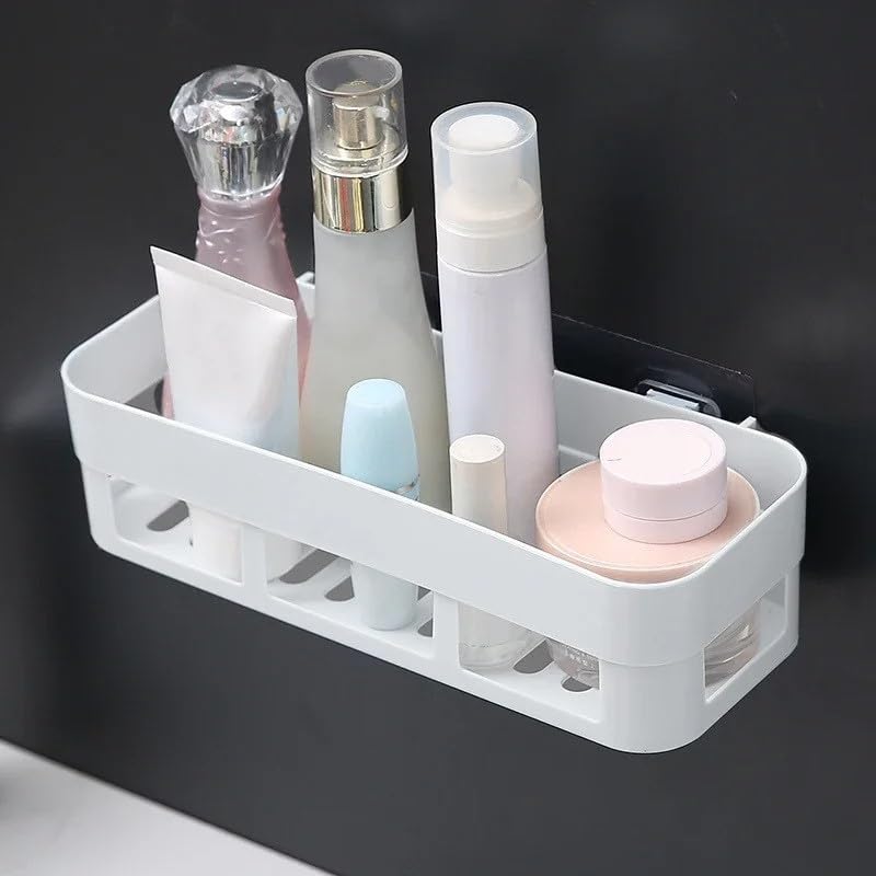 BUILDFAST Plastic Rectangular Multipurpose Wall Shelves, Self-Adhesive Sticker Wall Holder, Bathroom Storage Rack Box Accessories Organizer Storage- Multicolor (3 Bathroom Shelf) (B0D1CMJCW1) Amazon Price History, Amazon Price Tracker