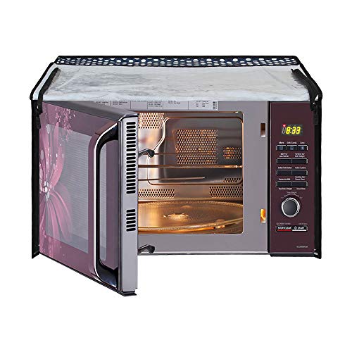 Image of DREAM KING Stylish Design & Printed Microwave Oven Cover Full Closure |waterproof & Dustproof Oven Cover Suitable for All Models - Multicolour SA47