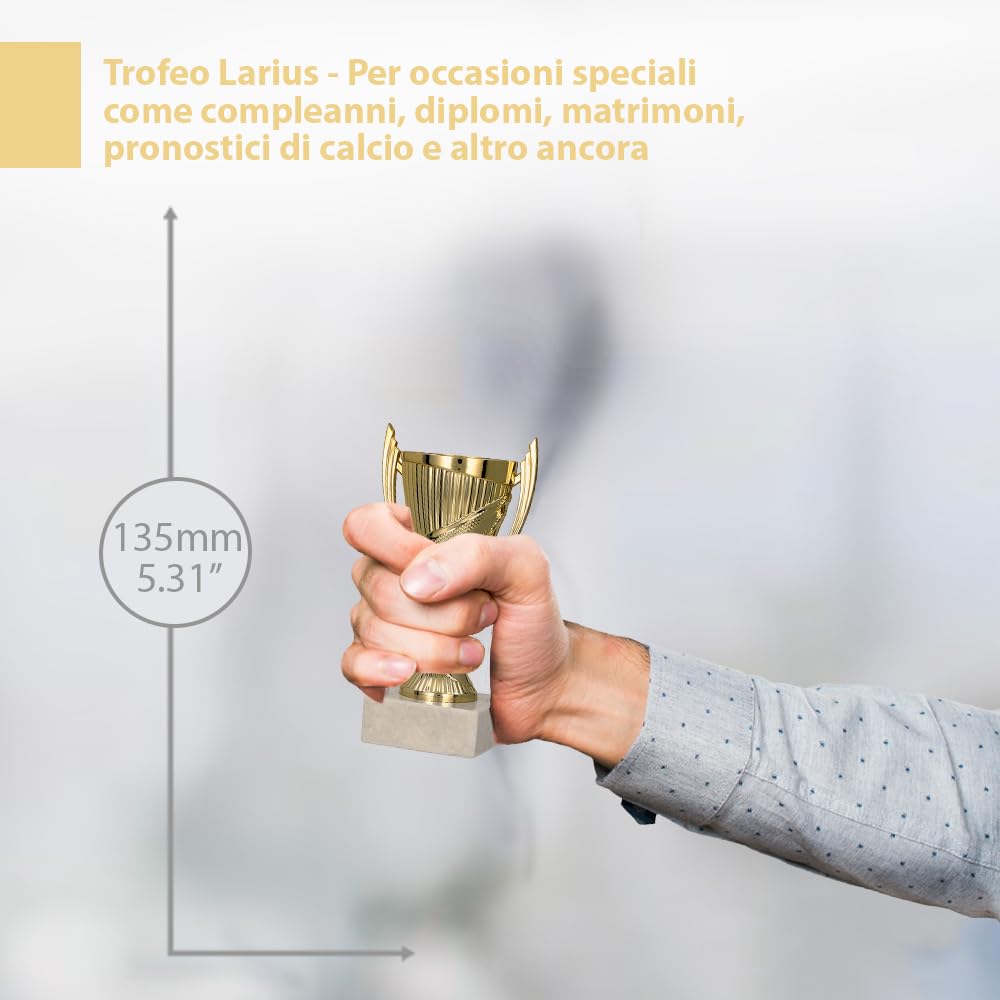 Larius Vincitore Coppa – Trofeo Regalo con Testo Desiderato