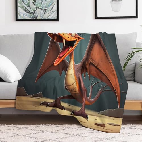 Couverture en flanelle ptérodactyle : idée cadeau idéale pour Noël - 5