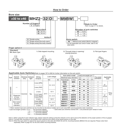 Préhenseur MHZ2-40 double effet à guidage parallèle rigide - 5