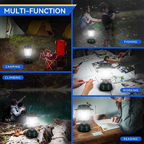 Durapower Rechargeable Camping Lantern,7500 Lumen Super Bright Led Camping Lantern, 7200 Mah Power Bank, Ip44 Waterproof, 30 Hours, Portable Lantern For Hurricane, Power Outages #TOP5