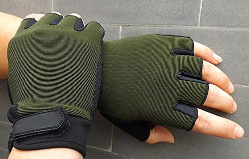 Image of ZaySoo Exercise Gym Gloves for Men Workout with Wrist,Cross Training, Weightlifting, Calisthenics, Great Hand Grip | Ideal for Cycling, Bike Riding and Other Sports Activities Gloves - Green