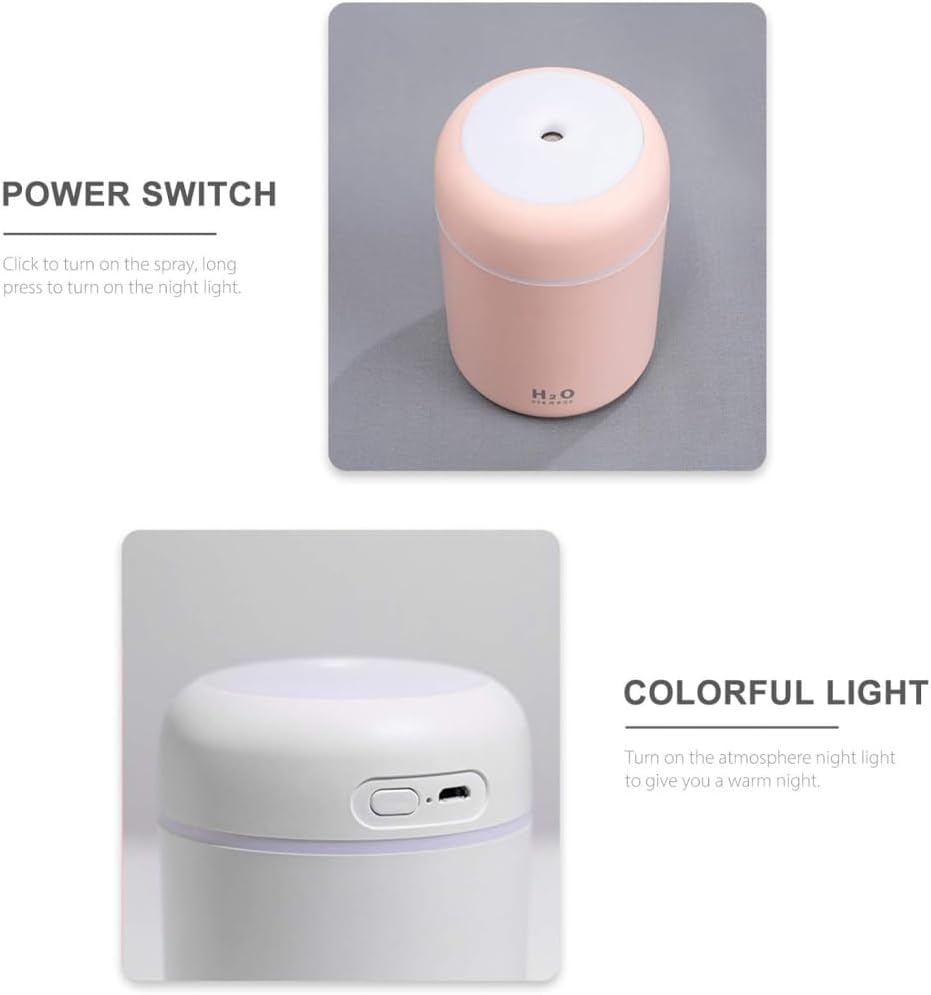 LED Light Portable Mini Humidifier, 3 Colors Available, USB Powered