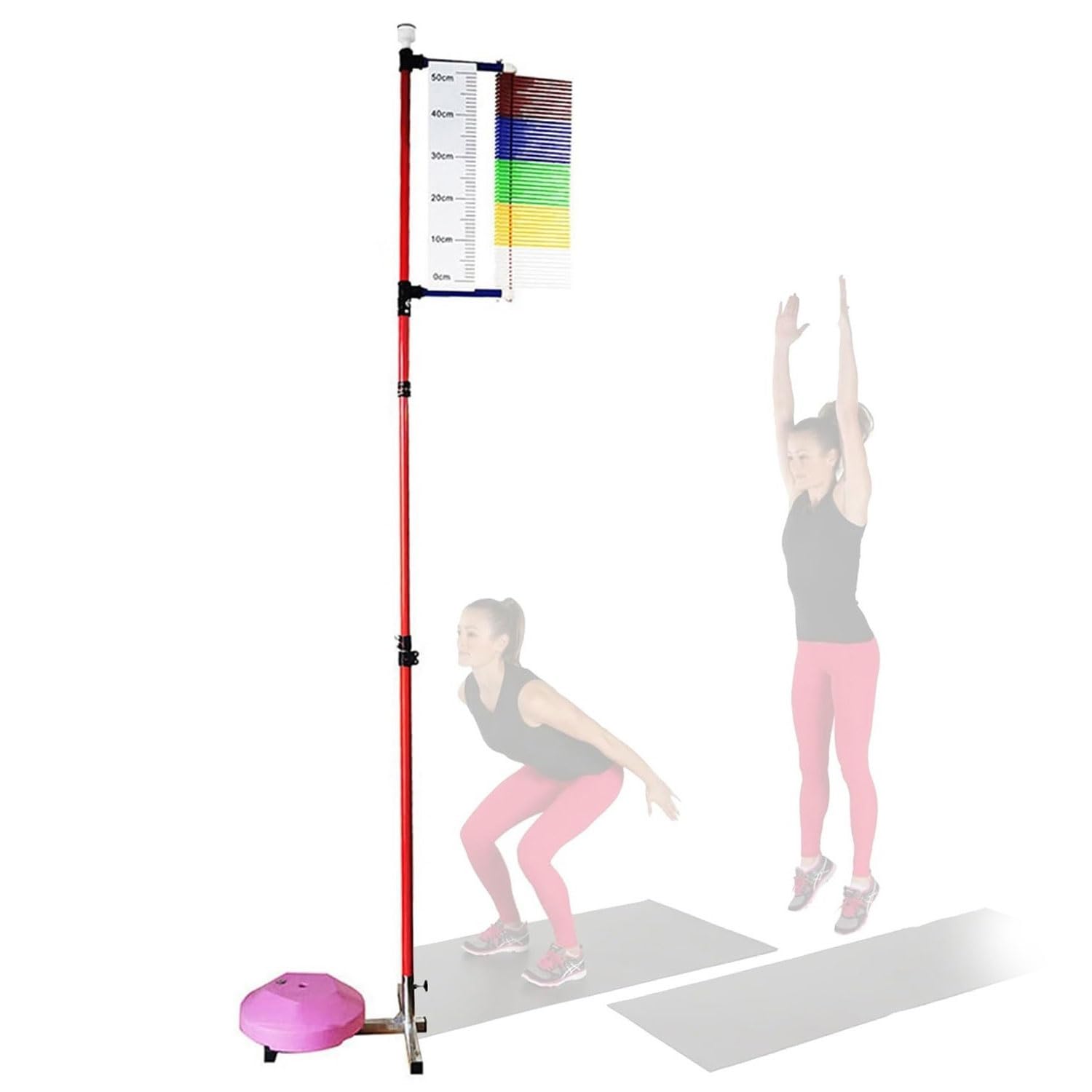 Sprungmessgerät, vertikaler Sprungtester mit Stabiler Basis, stehendes Hochsprung-Trainingsgerät, Basketball, Volleyball, Spike-Trainer, Challenger (3,9–11,5 Fuß)