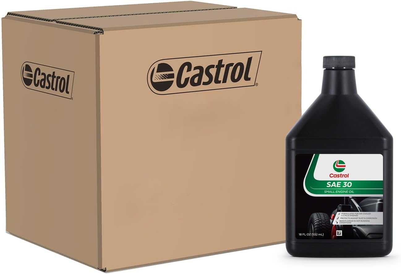 Castrol SAE 30 Small Engine Oil For 4-Cycle Engines – Protects Against Rust & Corrosion – Formulated For Air-Cooled Engines (1 48 fl oz Bottle)