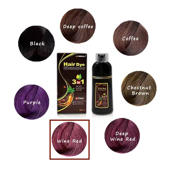 Miniatura 2 de MEIDU BOB - Champú de color para cabello gris, 16.9 fl oz, colores instantáneos en minutos, de larga duración, seguro y fácil de usar, champú de