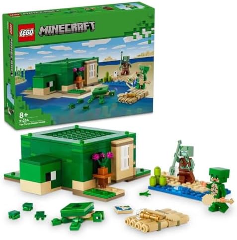 LEGO Minecraft The Turtle Beach House Animal-Care Toy 21254