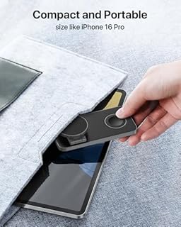 Keepro 3 in 1 Wireless Charging Station for iPhone Magnetic Portable, Fast Wireless Charger Stand for iPhone Air/17e/17/16/15/14/13/12, AirPods Pro 3 2 Apple Watch (Adapter Included)-Black