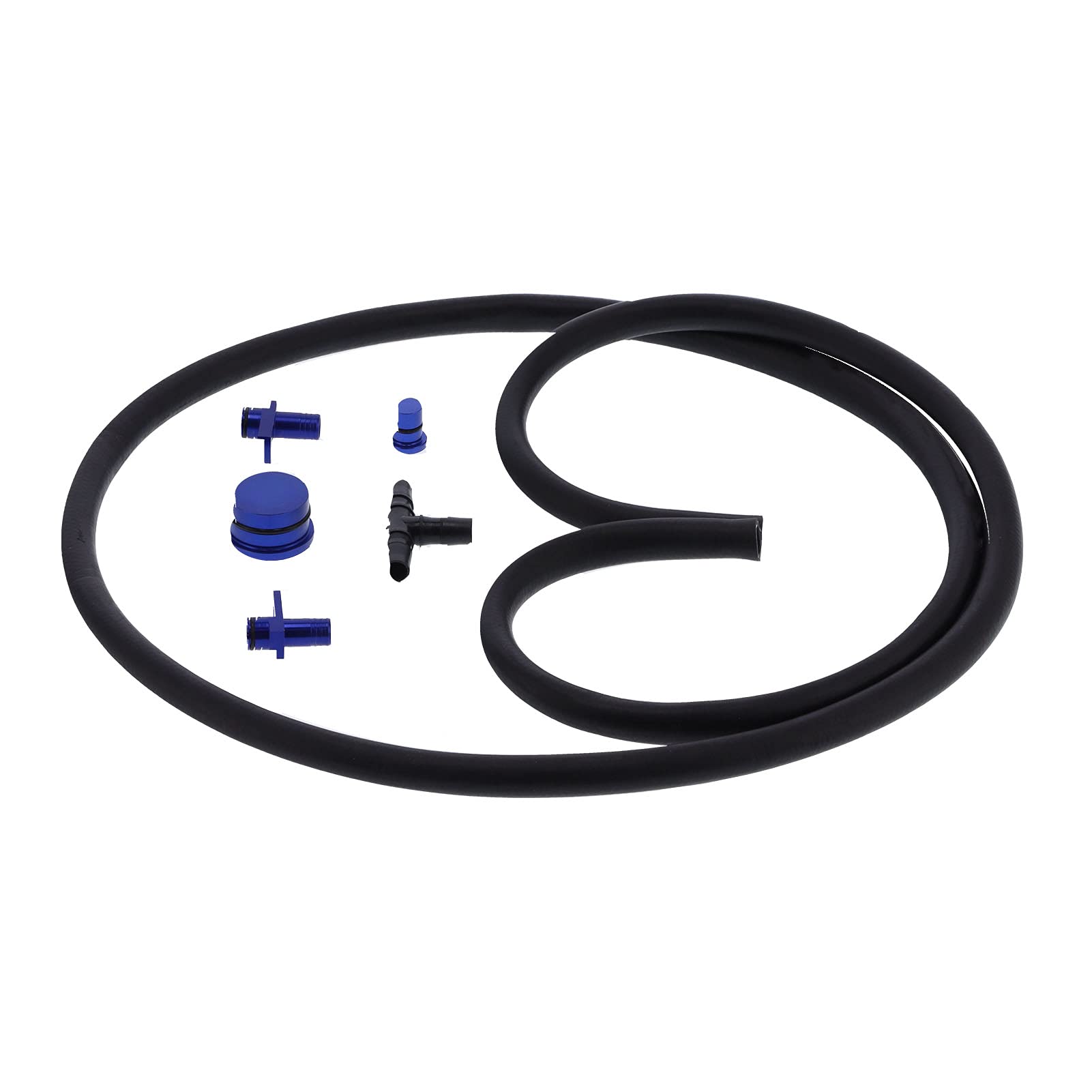 Kit de línea de combustible diésel, accesorio de cambio de ruta de aleación de aluminio Kit de cambio de ruta de diésel, PVC azul, reemplazo de modificación de vehículo para GM Duramax 6.6L 2004.5-201