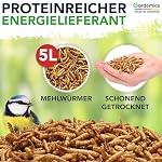 Mehlwürmer getrocknet 5 Liter - 800g - Premium Insektenfutter für Vögel, Fische, Schildkröten, Nager, Igel, Reptilien, Vogelfutter Mehlwürmer getrocknet – Bild 2