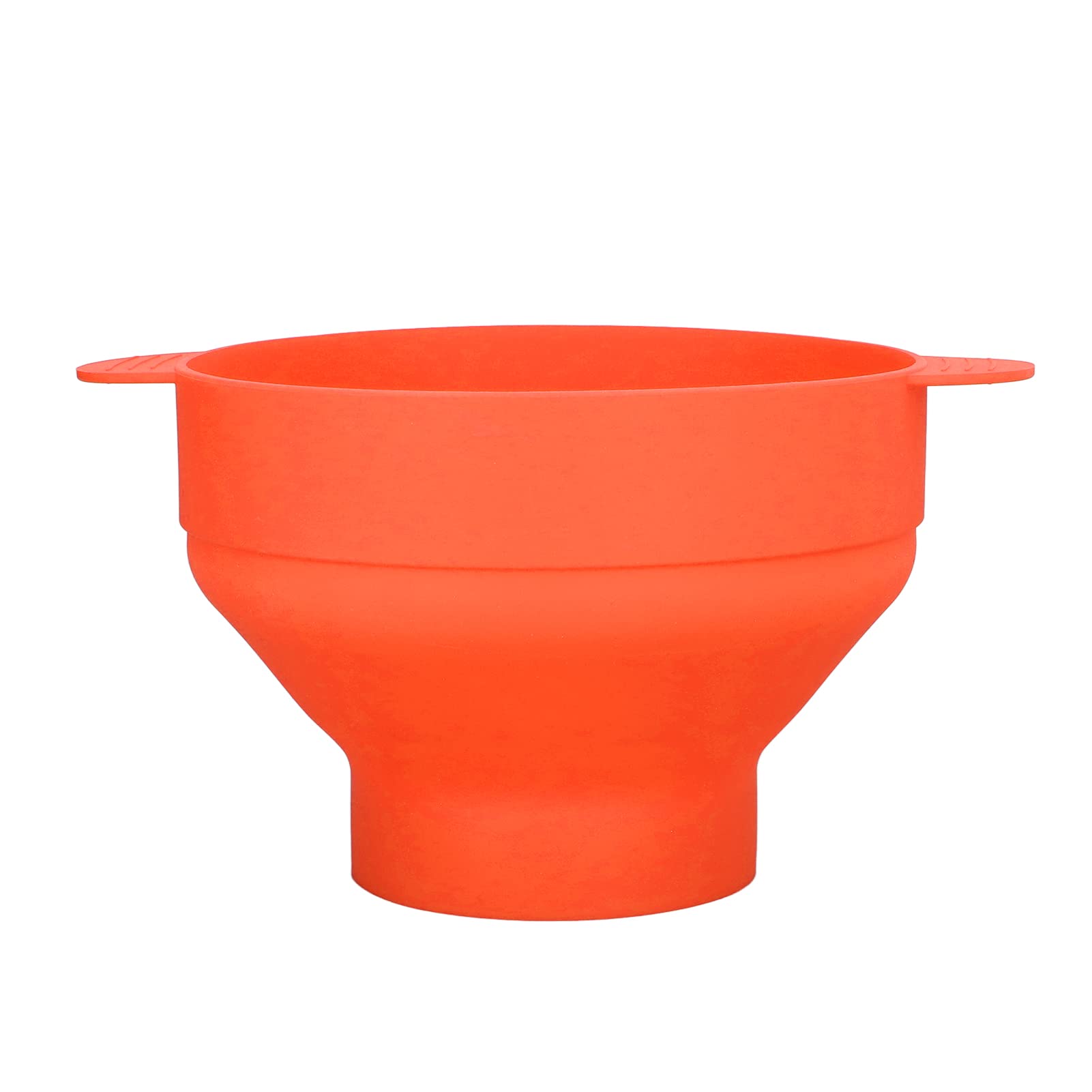 Popper do popcornu w kuchence mikrofalowej Duża silikonowa miska na popcorn bez BPA z uchwytem w pokrywie Składana maszyna do popcornu DIY do użytku w kuchni domowej (Pomarańczowy)
