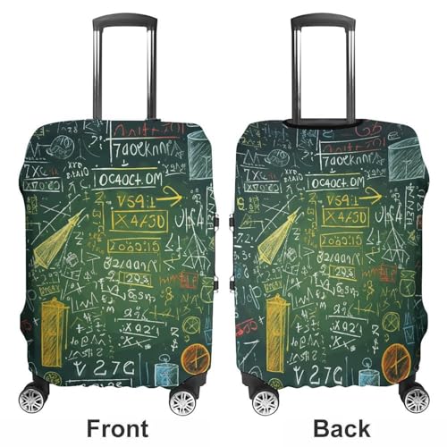 Math Question Luggage Cover, Washable Elastic Suitcase Cover Protector Fit 18-32 Inch Luggage3