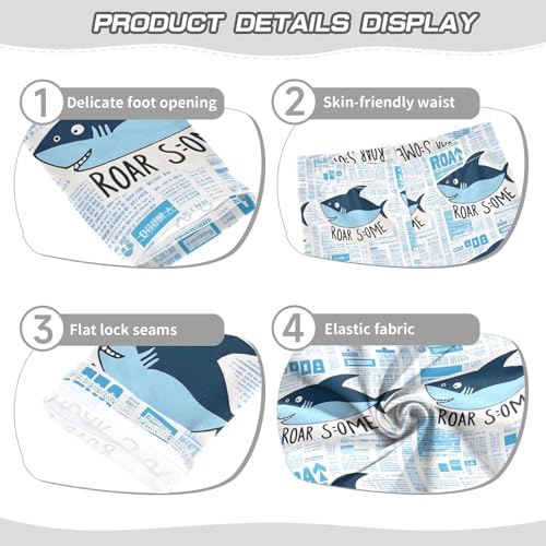 Cartoon Shark Girls Leggings Soft Stretch Workout Yoga Dance Pants for Kids Casual Tights3
