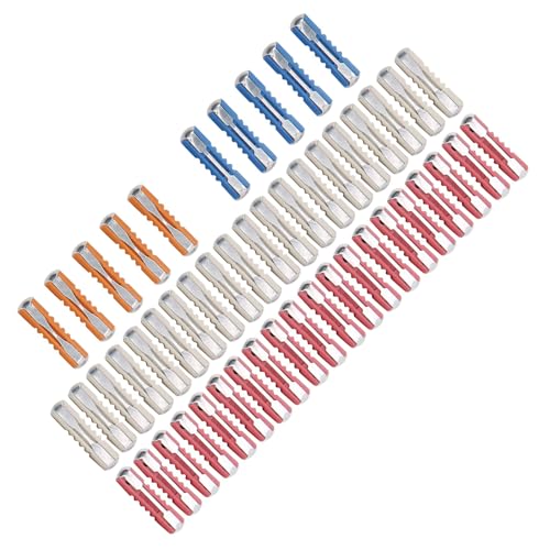 Aramox 50 piezas Fusibles para auto europeo, materiales PF y Zinc Flake, protección duradera para vehículos clásicos 5A 8A 16A 25A miniatura 3