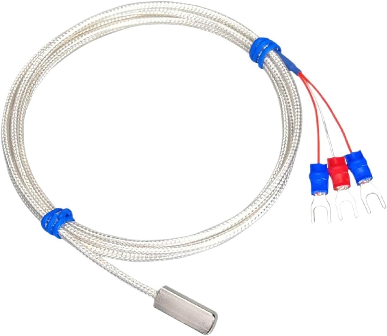 PT100 Surface Temperature Sensor Adhesive Temperature Probe High Temperature Stick-on Sensor with 3M Tape(A-5m)