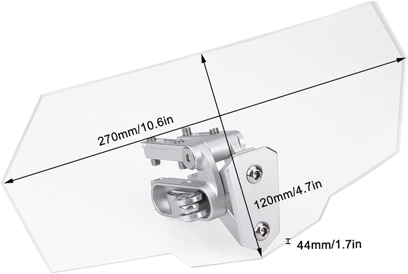Universal Motorcycle Windshield Extender Adjustable Wind Deflector Transparent Windscreen Windshield Spoiler for Goldwing Touring Bikes - Enhanced Rider Protection