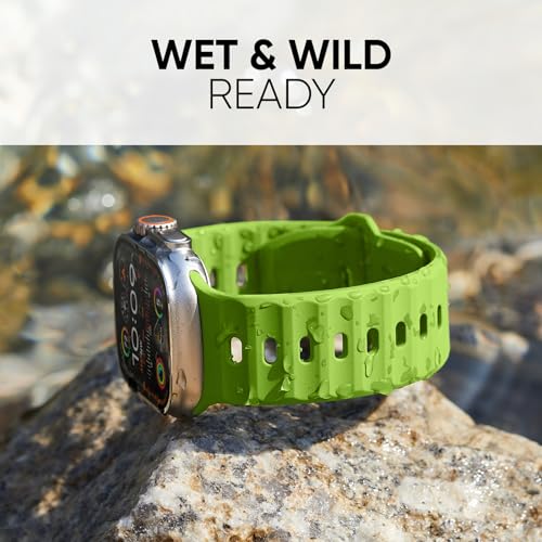 Image of Sport Bands 6-Pack Compatible with Apple Watch Ultra 3 /2 Band 49mm 46mm 45mm 44mm 42mm, Wide Soft Silicone Wristbands Waterproof Strap Men for iWatch Series 11 10 9 8 7 6 5 4 3 SE Ultra