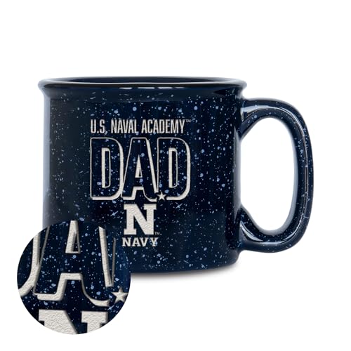 Rico Industries NCAA Naval Academy Midshipmen Dad 12oz Laser Engraved Campfire Mug