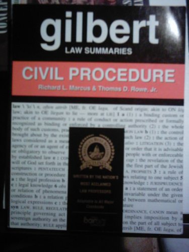 Gilbert Law Summaries (Civil Procedure) 0159003792 Book Cover