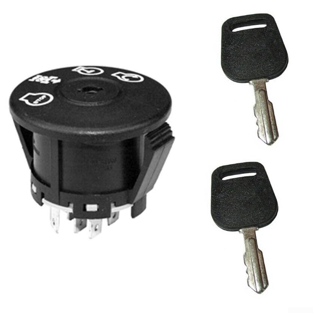Interrupteur d'allumage de démarrage, interrupteur d'allumage avec clés pour tondeuse à gazon, tondeuse à gazon, outils électriques de jardin compatibles avec Husq-varna