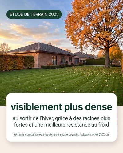 Organtic Engrais Gazon Automne 10kg - Engrais Potassium pour Pelouse Verte - Anti Mousse - Renforce les Graminées - Granulés pour Rasenpflege Organique (5kg) – vue 8