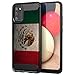 CasesOnDeck Skull Flags Case Compatible with Samsung Galaxy A02s / A02s Case, Slim Tough Matte Design with Carbon Fiber Texture (Mexico Flag)