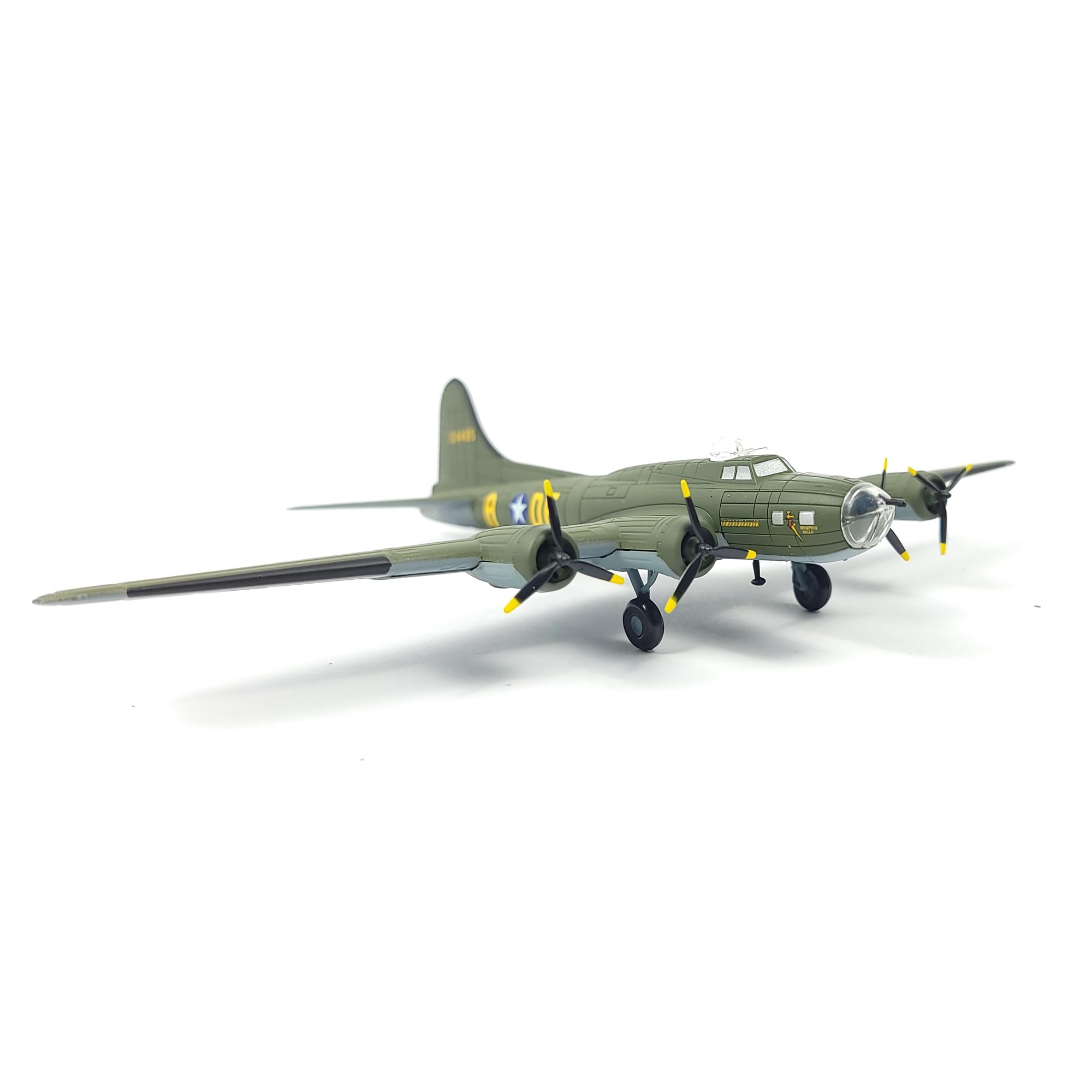Escala 1/144 B-17 Flying Fortress Memphis Goddess Fighter Model Heavy Bomber Aircraft Models USAAC B-17 Bomber Military Metal Diecast Airplane Model Kit para colección o regalo para adultos