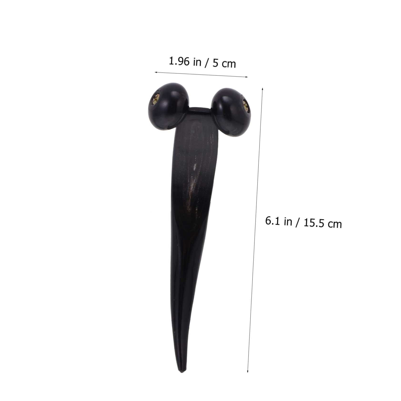 3 Piezas Masajeador de cuerno rodillos rueda de masaje de belleza rodillo de masaje corporal herramienta de masaje de cuerno de buey masajeador de cuerpo cuernos Negro
