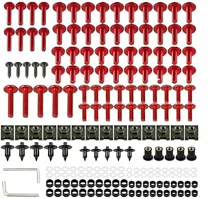 ZLKIDENG Motorrad-Verkleidungsbolzen Schraubensatz 177 Stück