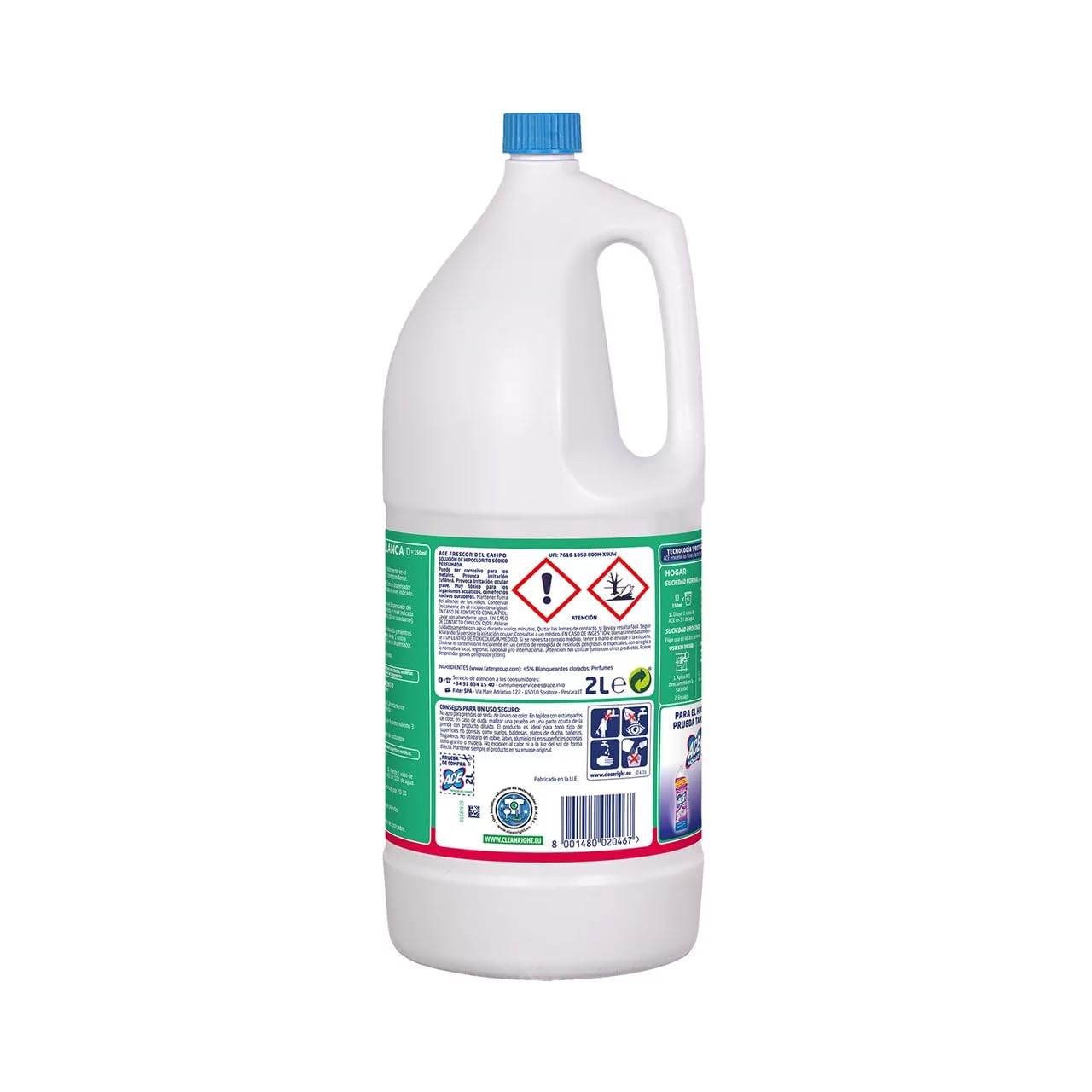 Parfümierte Bleiche mit Total-Schutz 3 in 1 Frische der Felder 2 l 2er-Pack