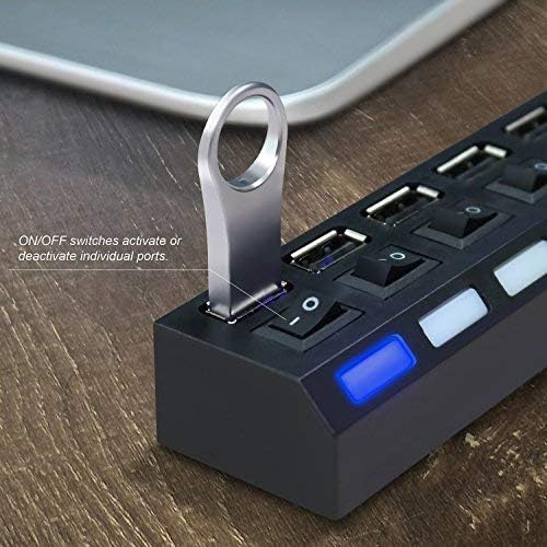 7-Port USB 2.0 Hub High Speed ON/Off Sharing Switch for PC Laptop (689421) - 3