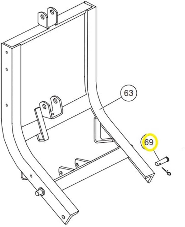 Qty. 2 MR. Snowplow Replaces Western 93040K Clevis PIN 5/8 X 2.25 Steel ZYC with Cotter PIN-