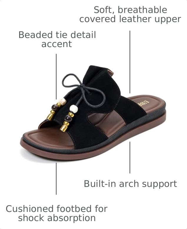 Image of UBFEN Womens Slides Comfortable Slip On Sandals